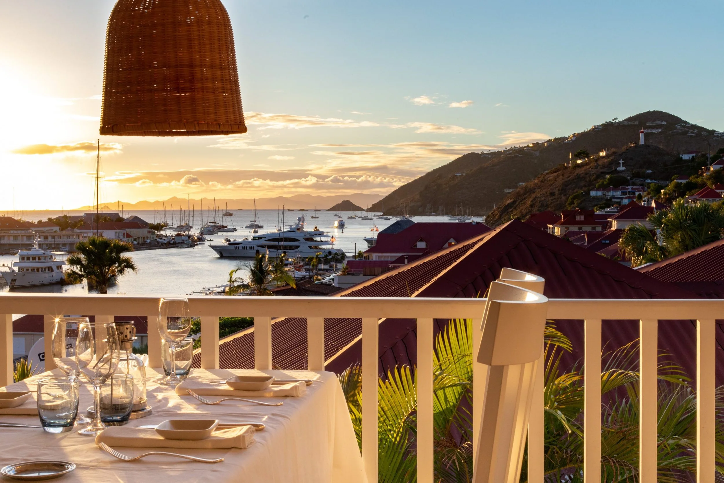 Bonito restaurant terrace in Gustavia, St Barth